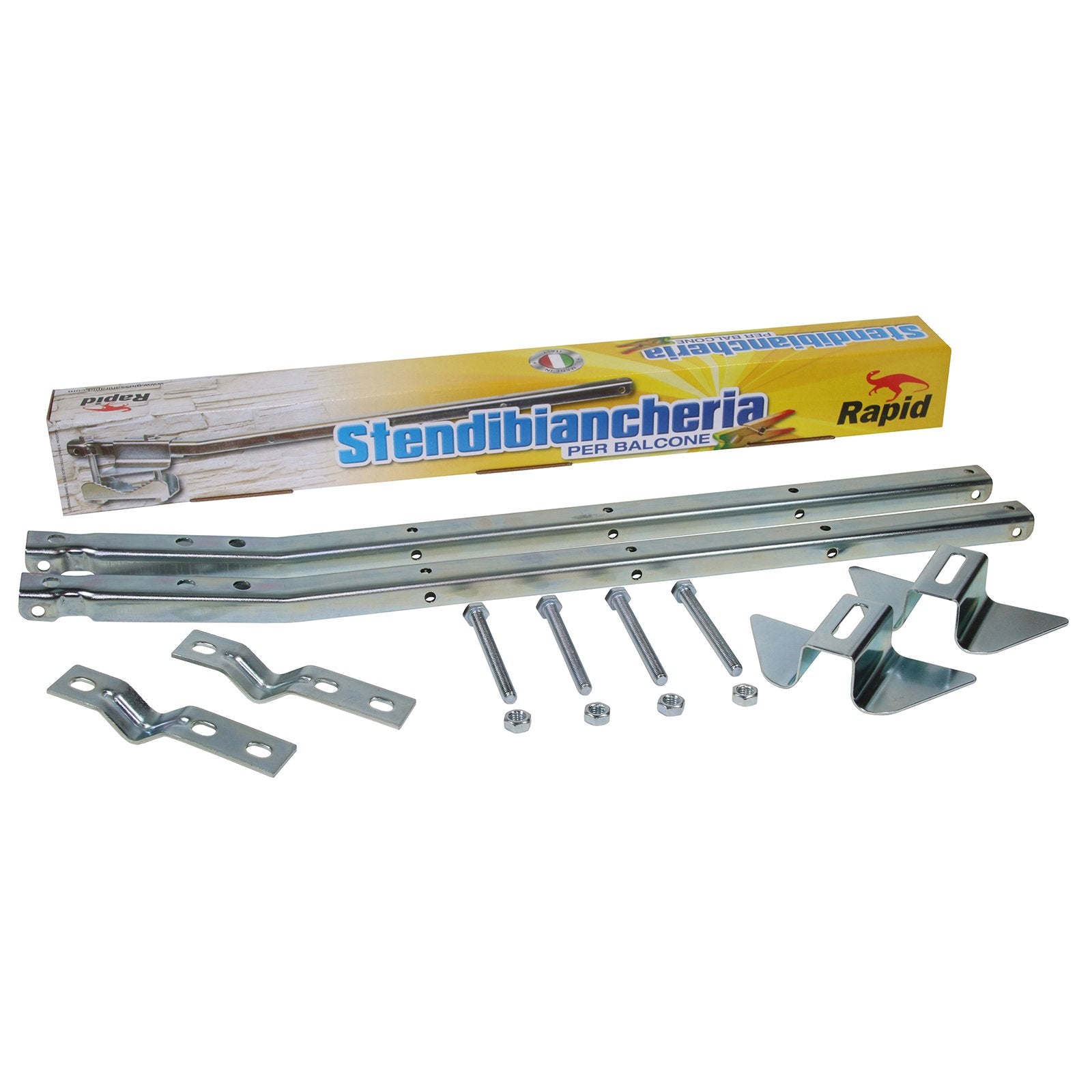 Stendibiancheria Giussani Rapid per balcone in acciaio di alta qualità antisbandamento