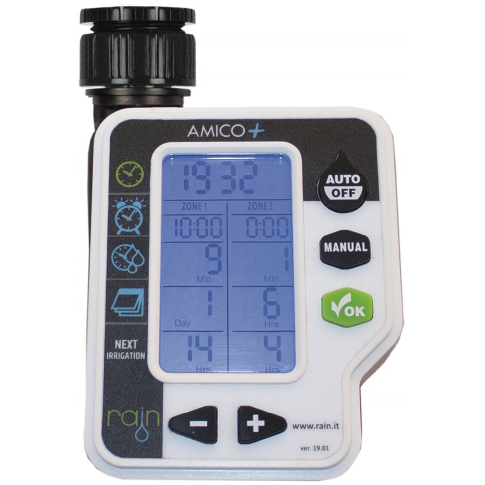 Programmatore "Amico Più 2" in ABS centralina con display da 3" retroilluminato