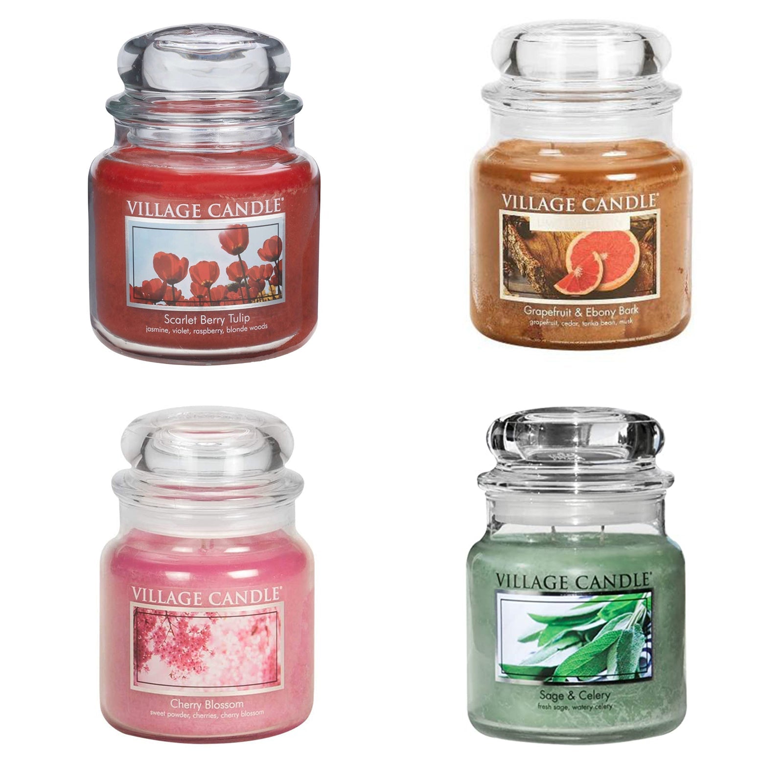 Candele profumate "Village Candle" profumatore per ambienti 16 once, Giara in vetro 450 gr