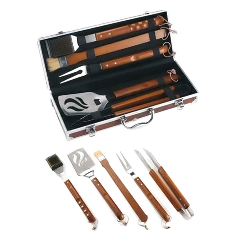 Set di accessori per barbecue Ompagrill kit per BBQ e brace con valigetta