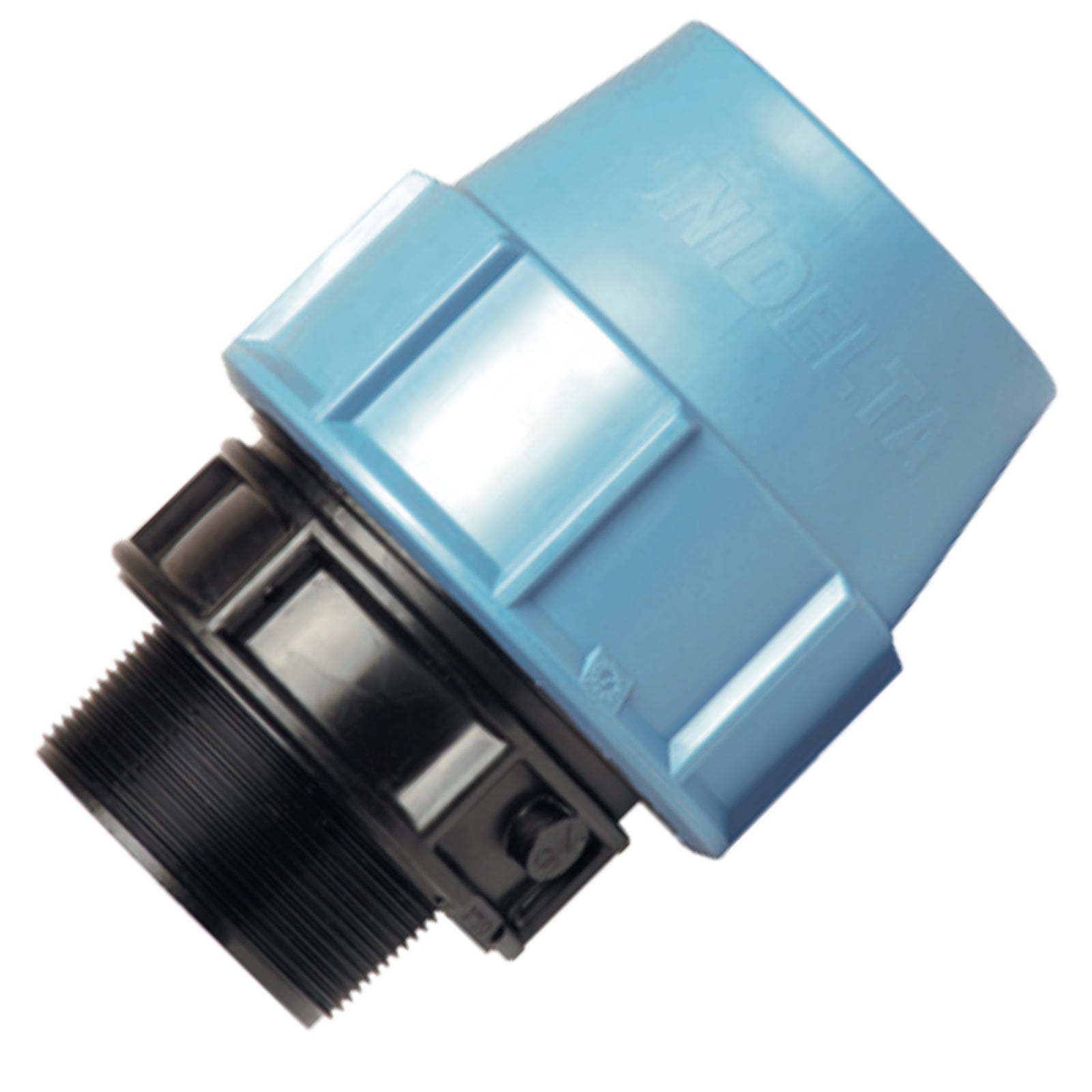 Raccordo con filetto maschio in polipropilene a compressione per irrigazione PN 16 Bar