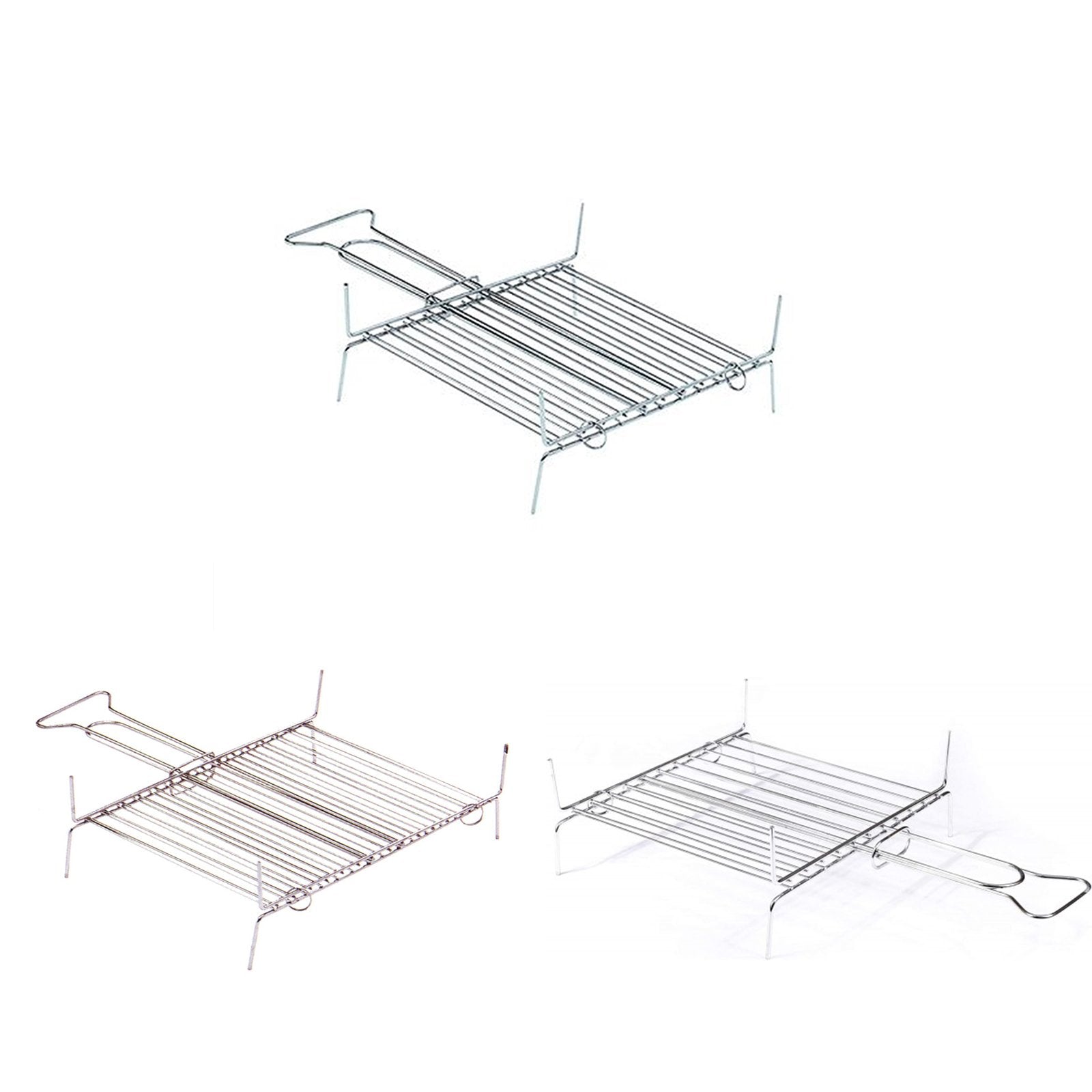 Graticola per barbecue, griglia in acciaio a barre con piedini alta qualità "Made in Italy"