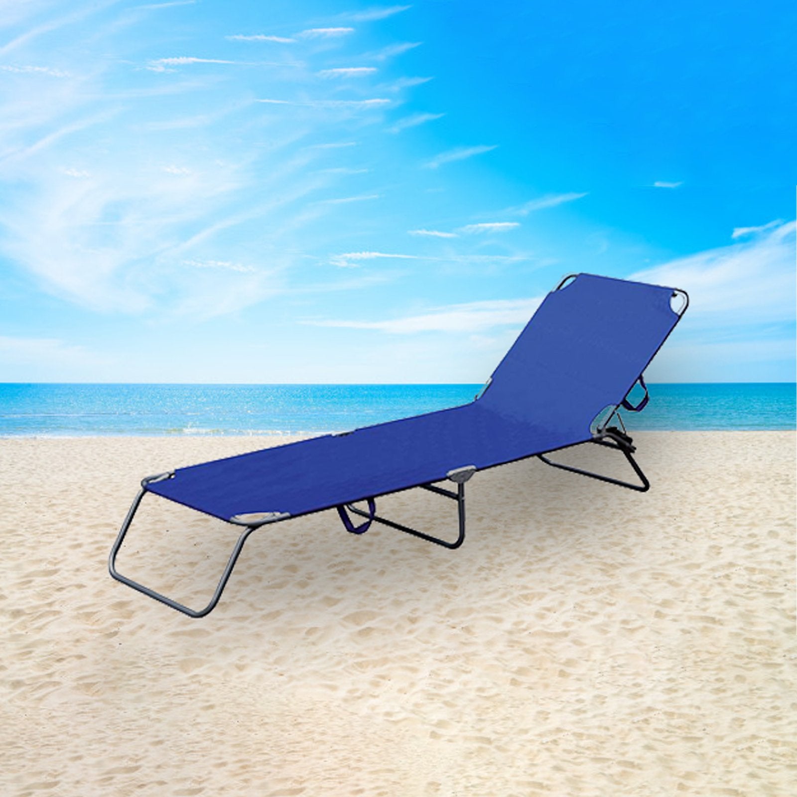 Lettino prendisole pieghevole "Rimini" brandina da spiaggia e balcone