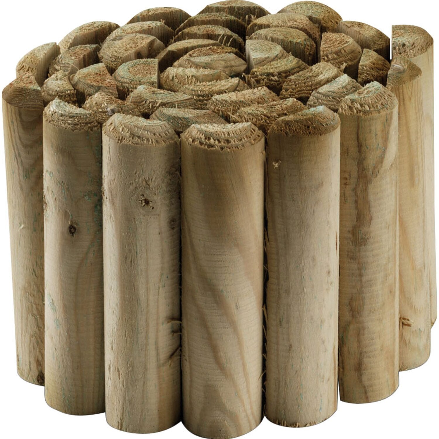 Bordura per aiuole in legno "Lasa" di pino naturale per recinzioni giardino e terrazzo