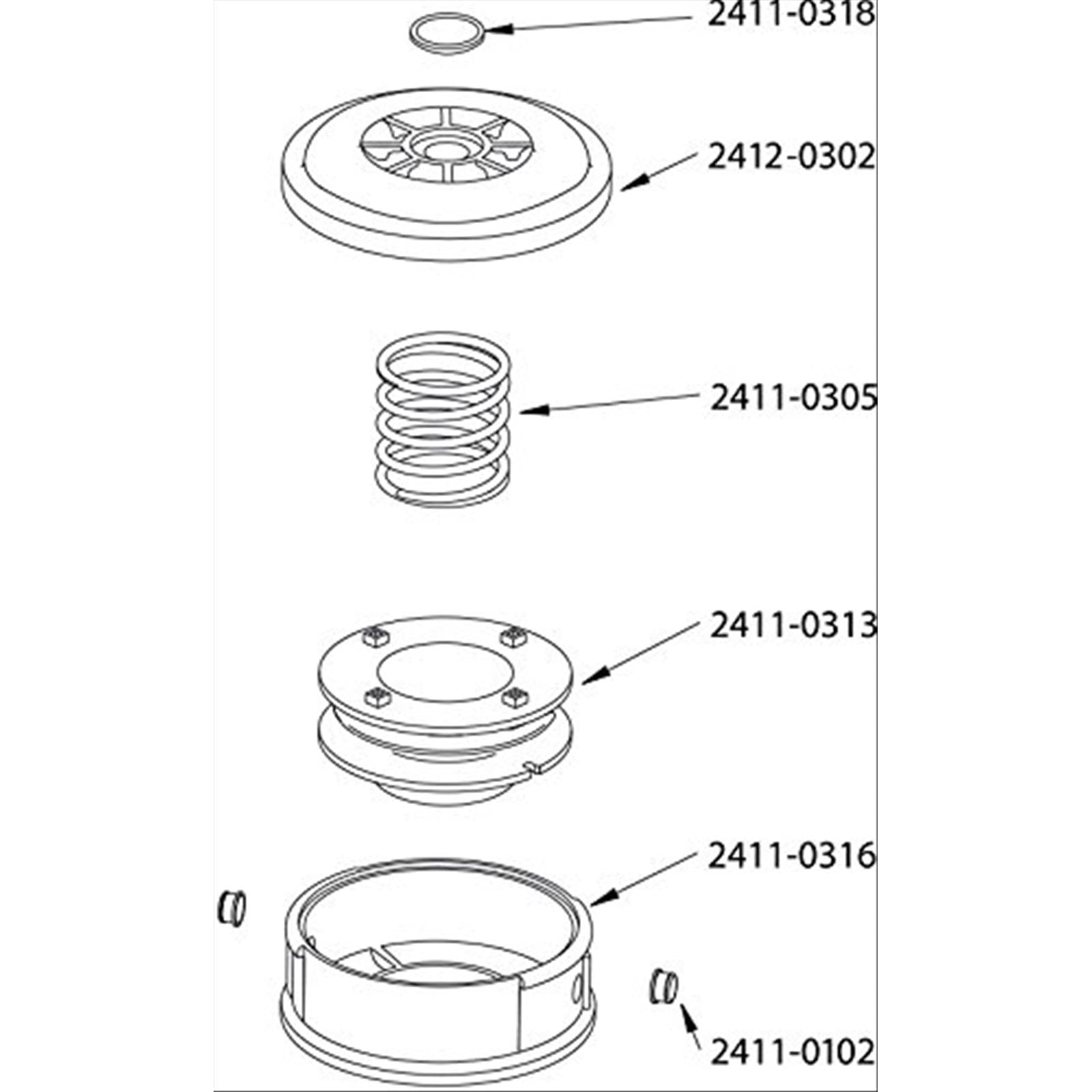 Testina batti e vai eco universale automatica con filo decespugliatore rasaerba