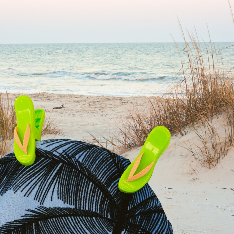 Set 2 mollette antivento, animali in plastica per fissaggio telo mare