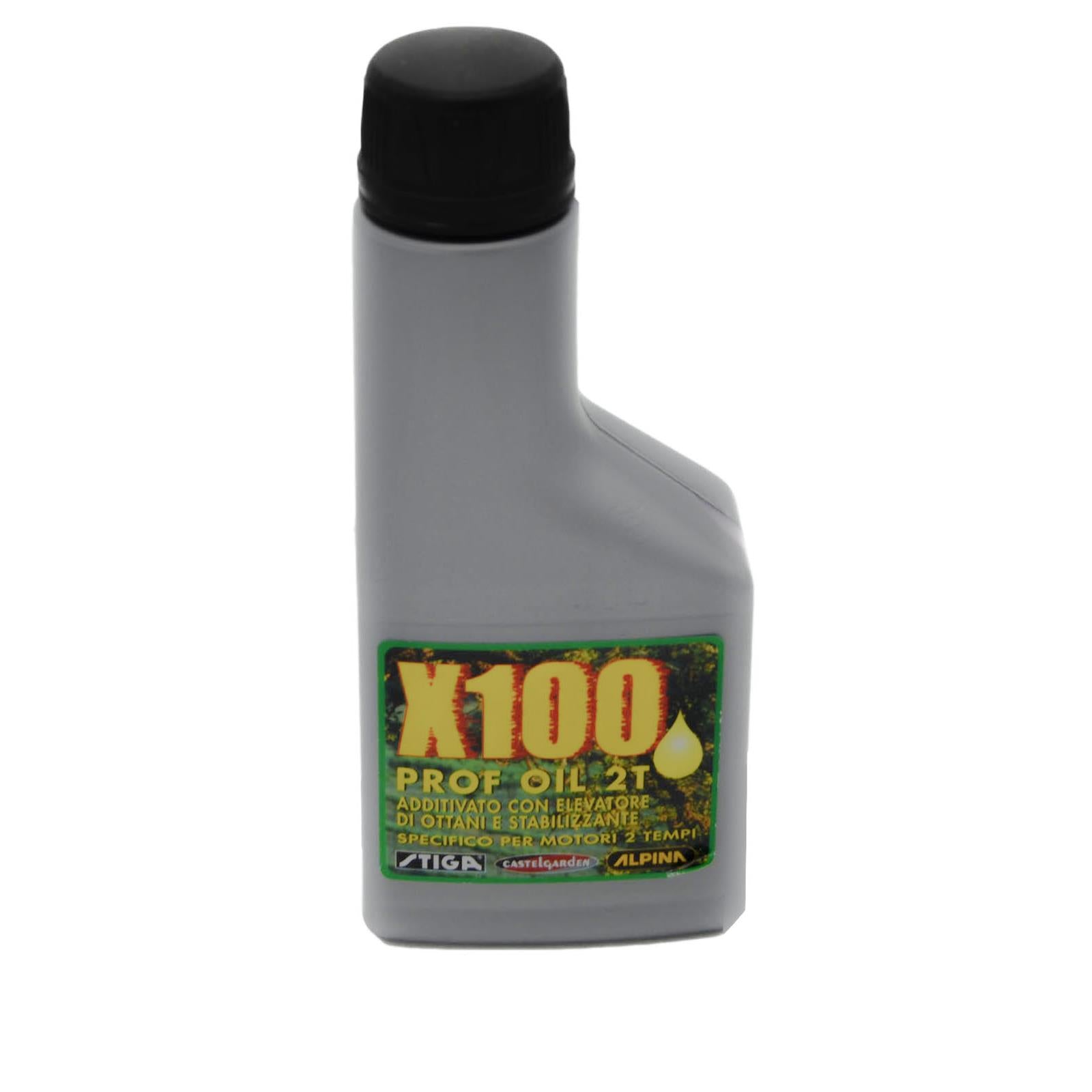 Olio per miscela sintetico 2 t 100 ml per 4 lt motosega decespugliatore alpina stiga