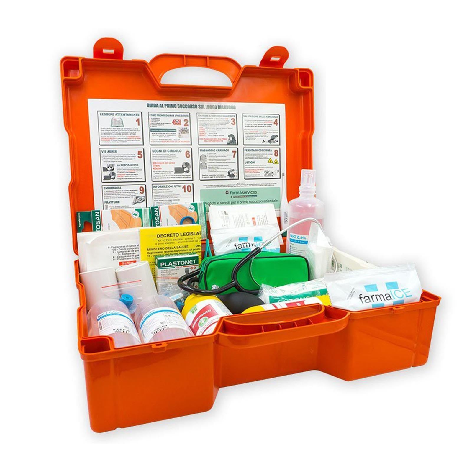 Valigetta cassetta medica pronto primo soccorso completa + di 2 persone