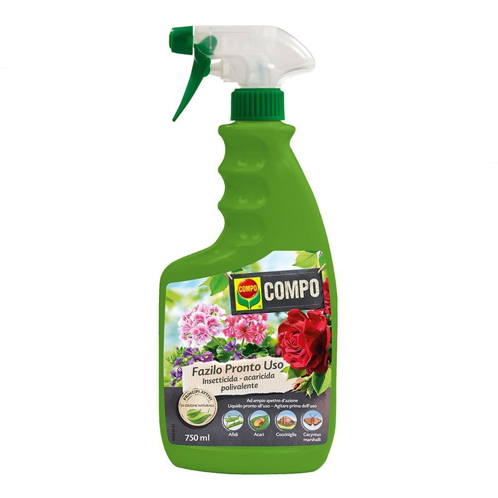 INSETTICIDA ACARICIDA ACARI AFIDI COCCINIGLIA SPRAY PIANTE ORNAMENTALI FIORITE BIO FAZILO