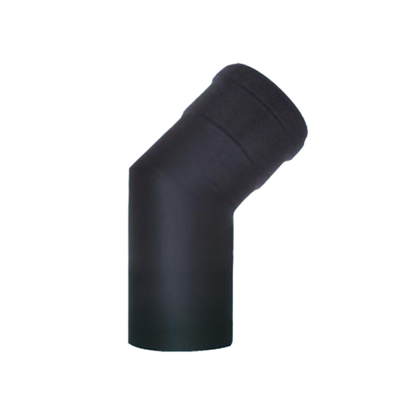 RACCORDO GOMITO CURVA APERTA 45° STUFA PELLET STUFE TUBO TUBI ULTRA PESANTE PORCELLANATO 80 MM CANNAFUMARIA