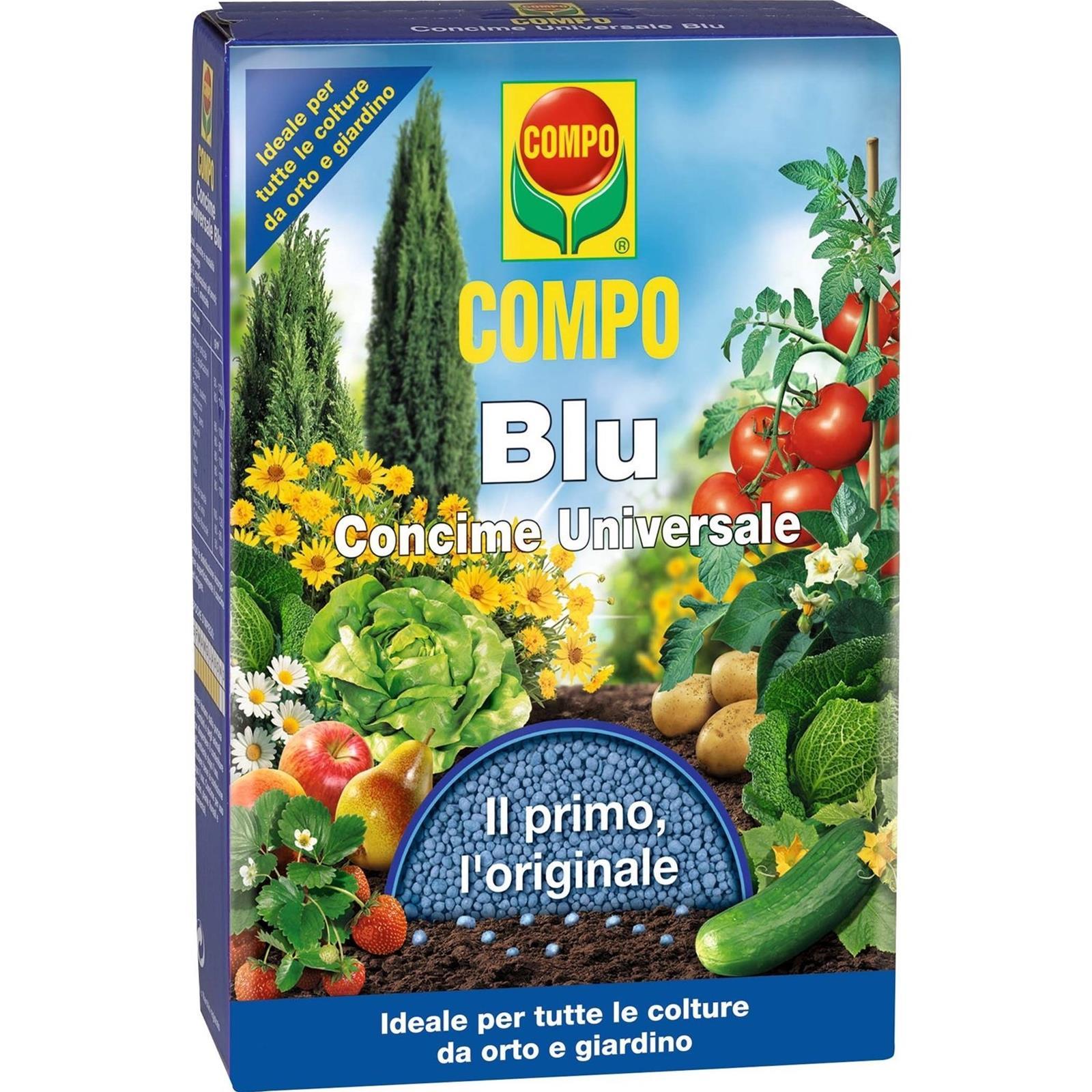 Kg 1 concime blu universale granulare piante fiorite fiori giardino npk nitrophoska orto compo