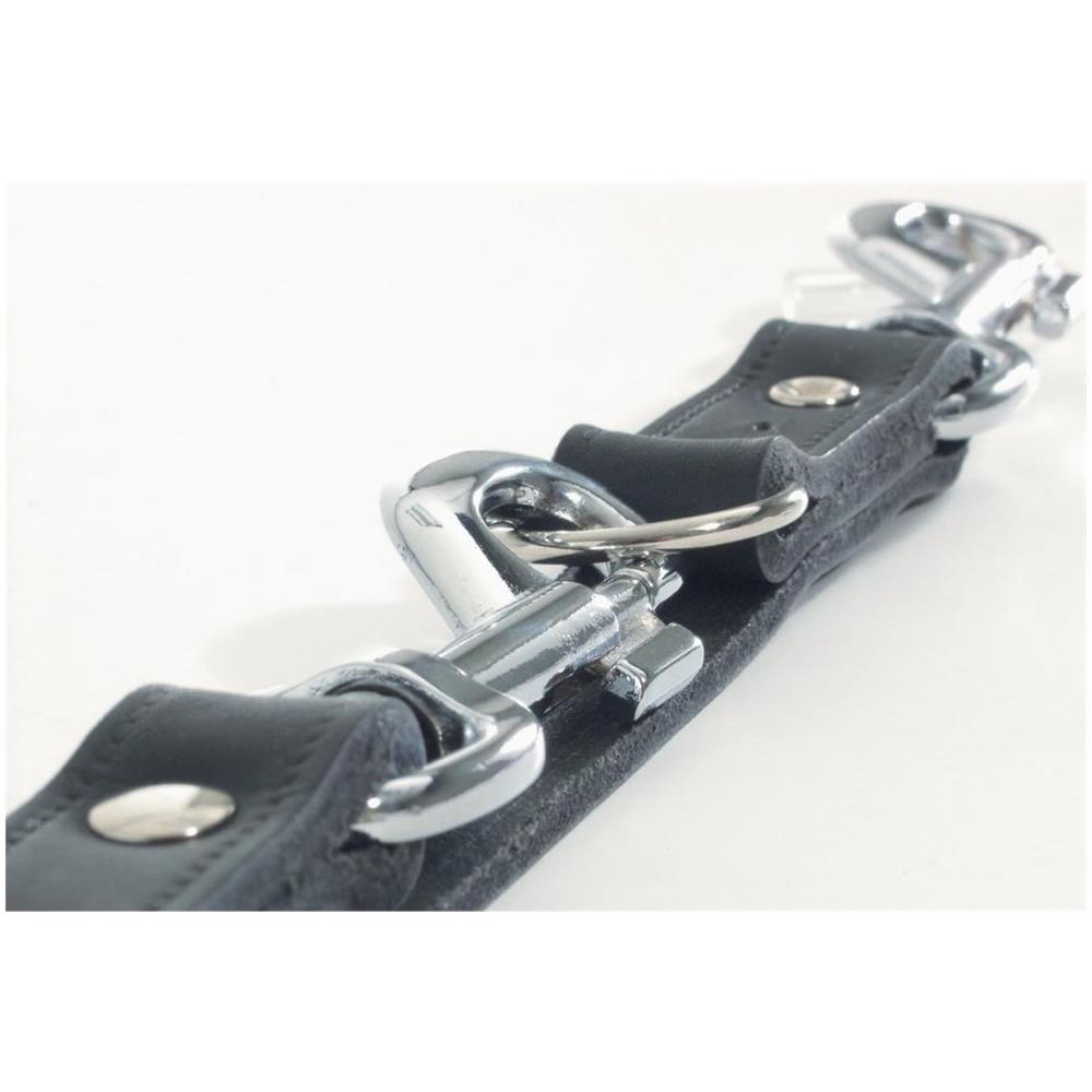 Guinzaglio per addestramento cani in cuoio e moschettone in acciaio