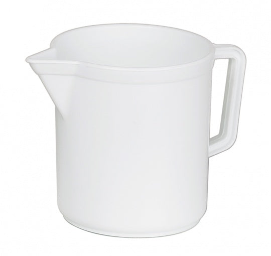 Caraffa graduata dosatrice con beccuccio in polietilene Bianco resistente