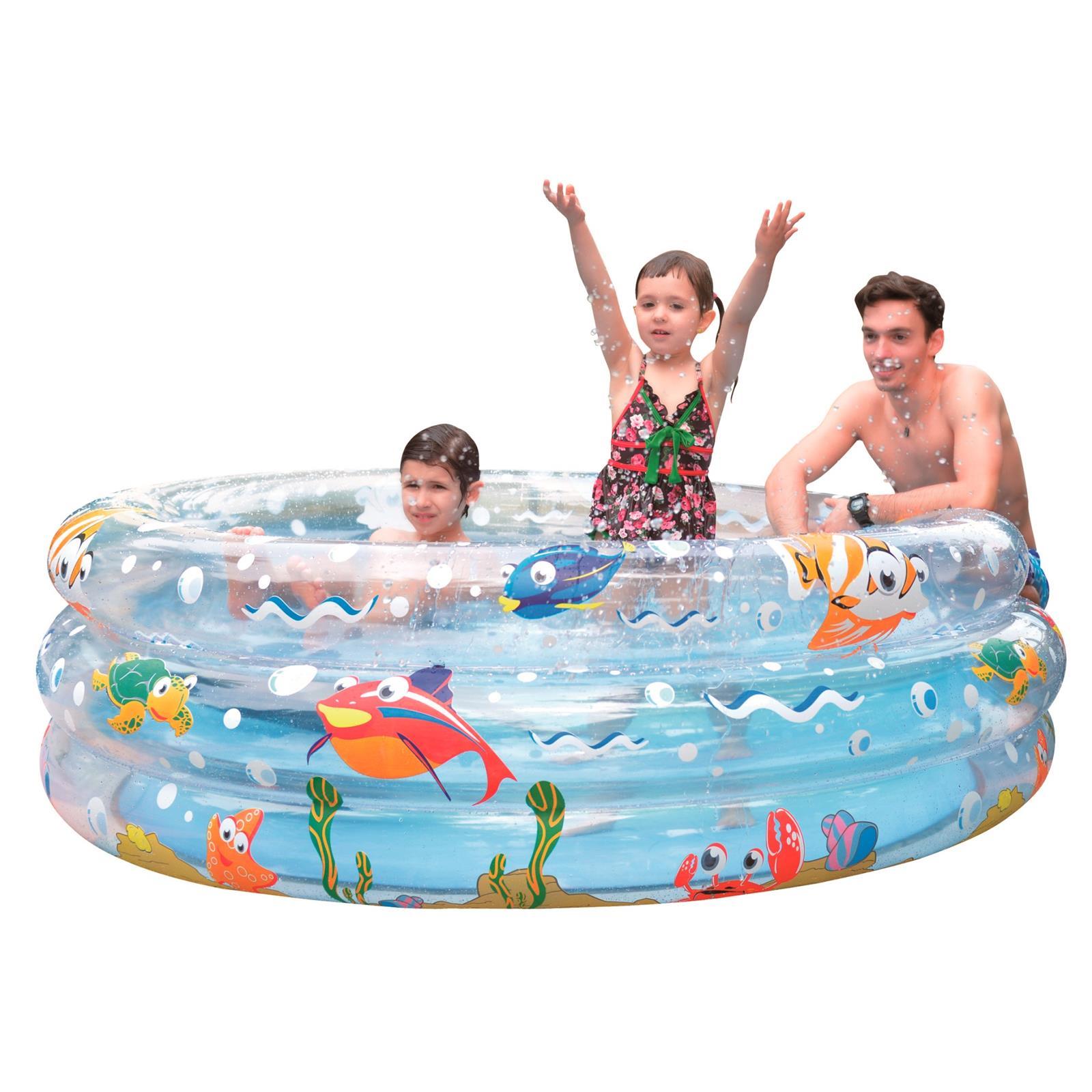 PISCINA PISCINE TONDA DA BALCONE DA SPIAGGIA GONFIABILE 170 CM PER GIARDINO PER BAMBINO