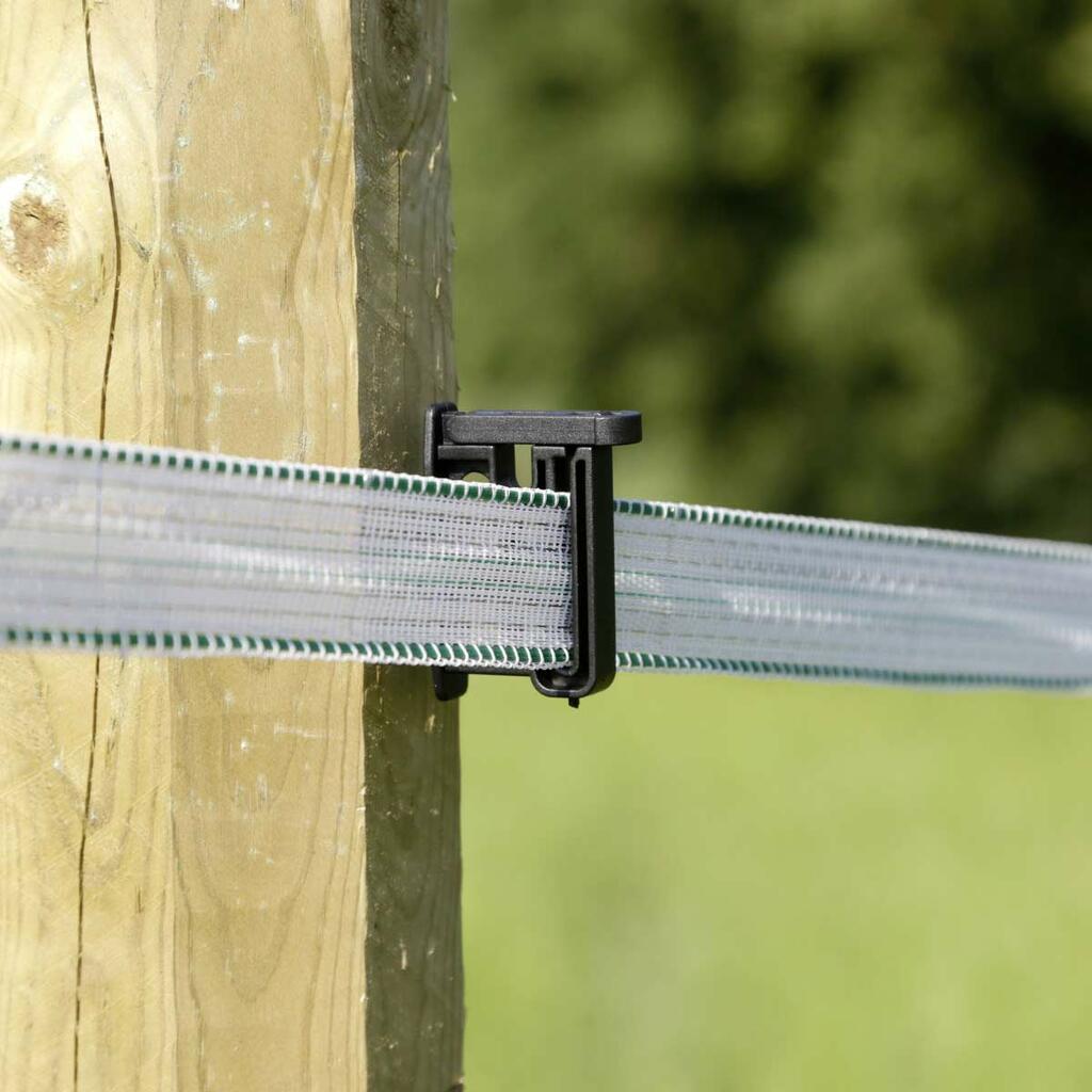 Isolatori a vite per pali in legno "Maxi Tape" recinto elettrico per Mucche e Cavalli 25 pezzi