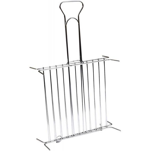 Graticola per barbecue, griglia in acciaio a barre con piedini alta qualità "Made in Italy"