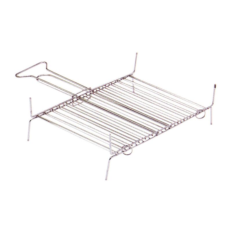 Graticola per barbecue, griglia in acciaio a barre con piedini alta qualità "Made in Italy"