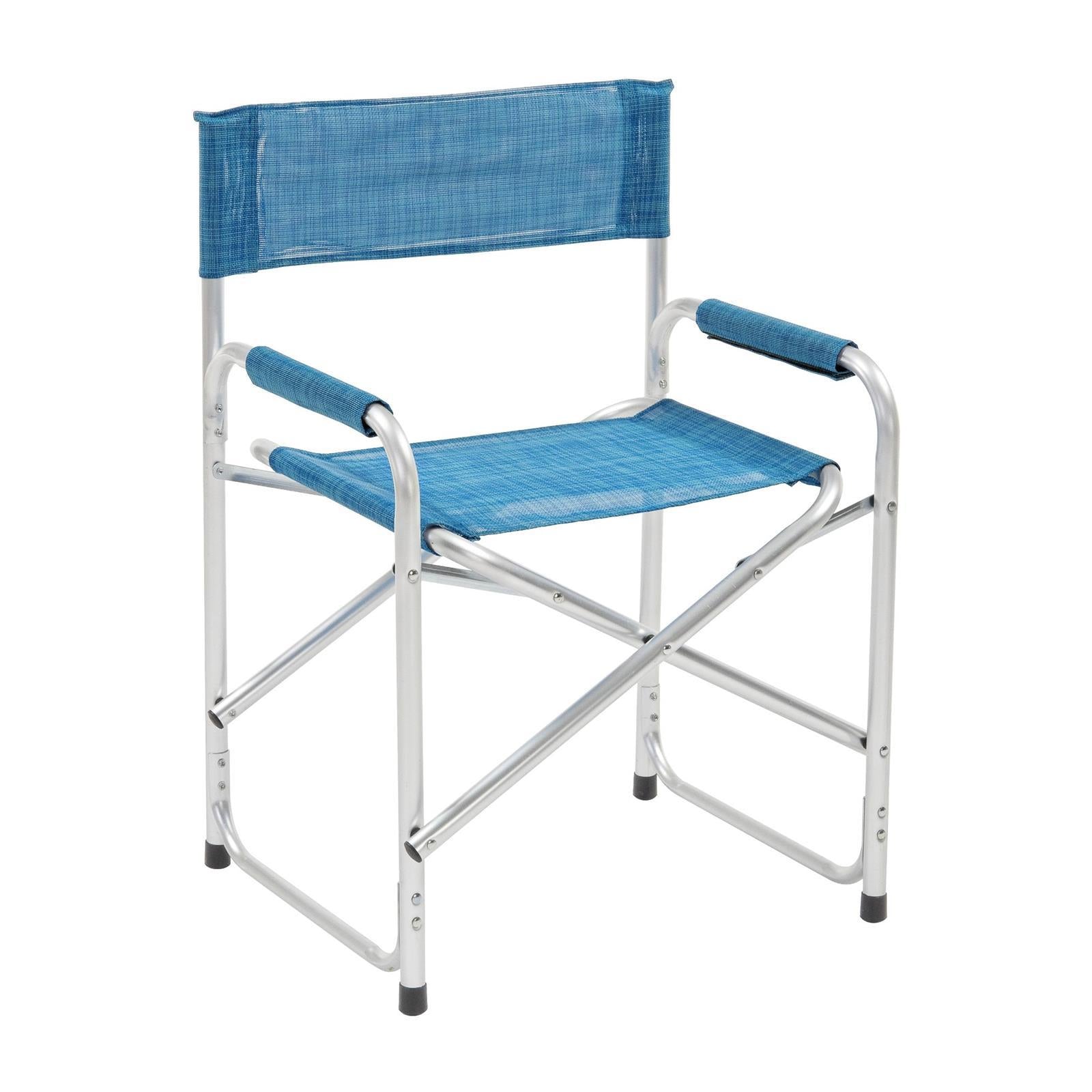 Sedia regista in alluminio leggera poltrona da mare spiaggia e campeggio in textilene