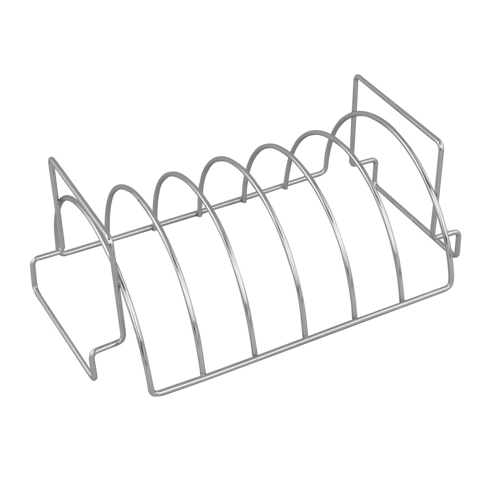 Supporto da cottura per arrosto e costine barbecue 30x21x12h cm argento
