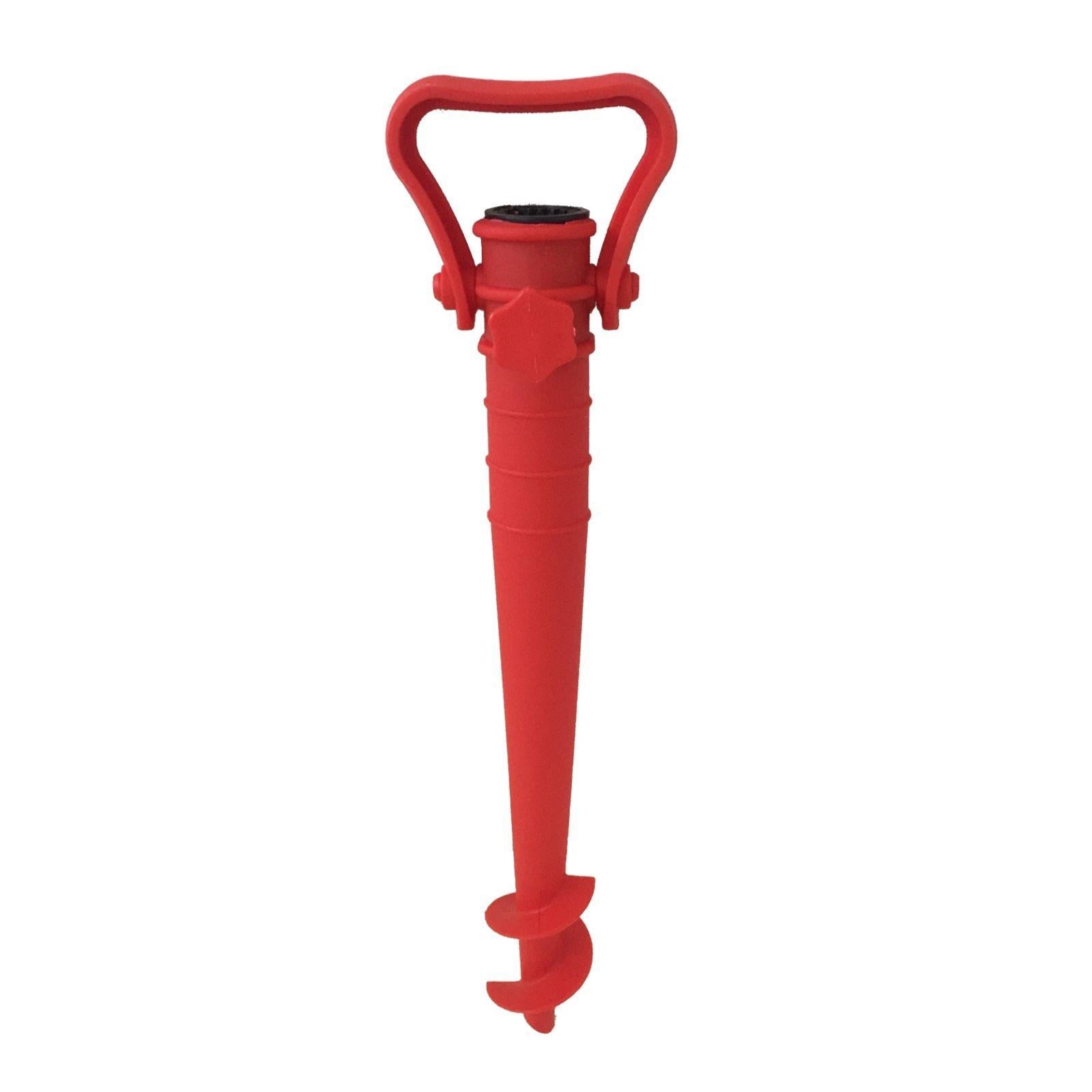 Picchetto porta ombrellone con punta a trivella, modello universale h 39 cm per mare e campeggio