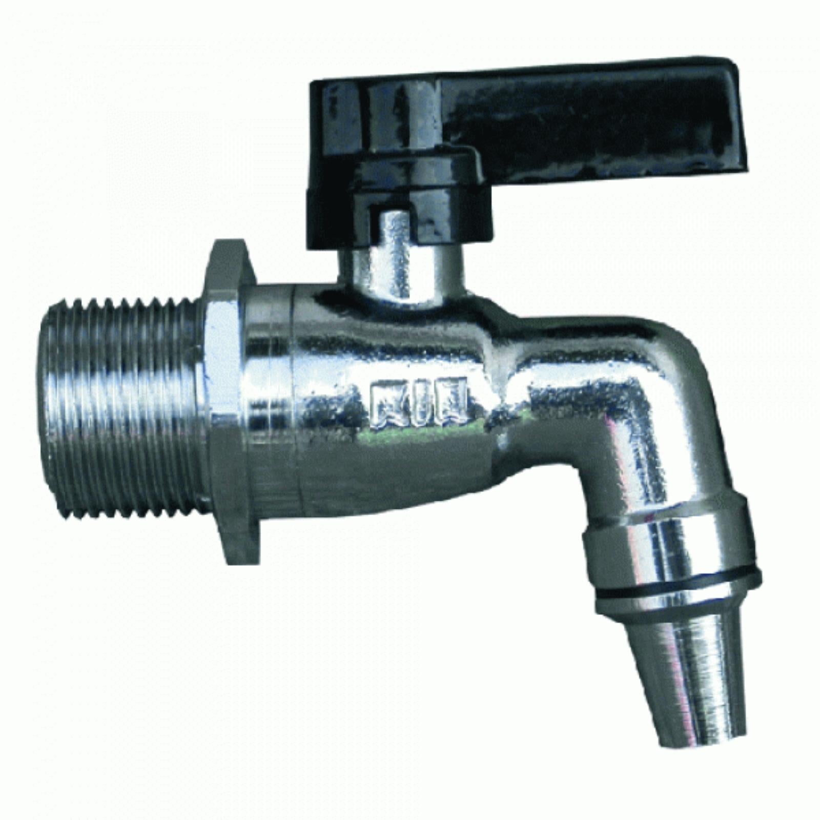 Rubinetto a sfera drop olio 1/2" cromato x fusti olio con beccuccio fino