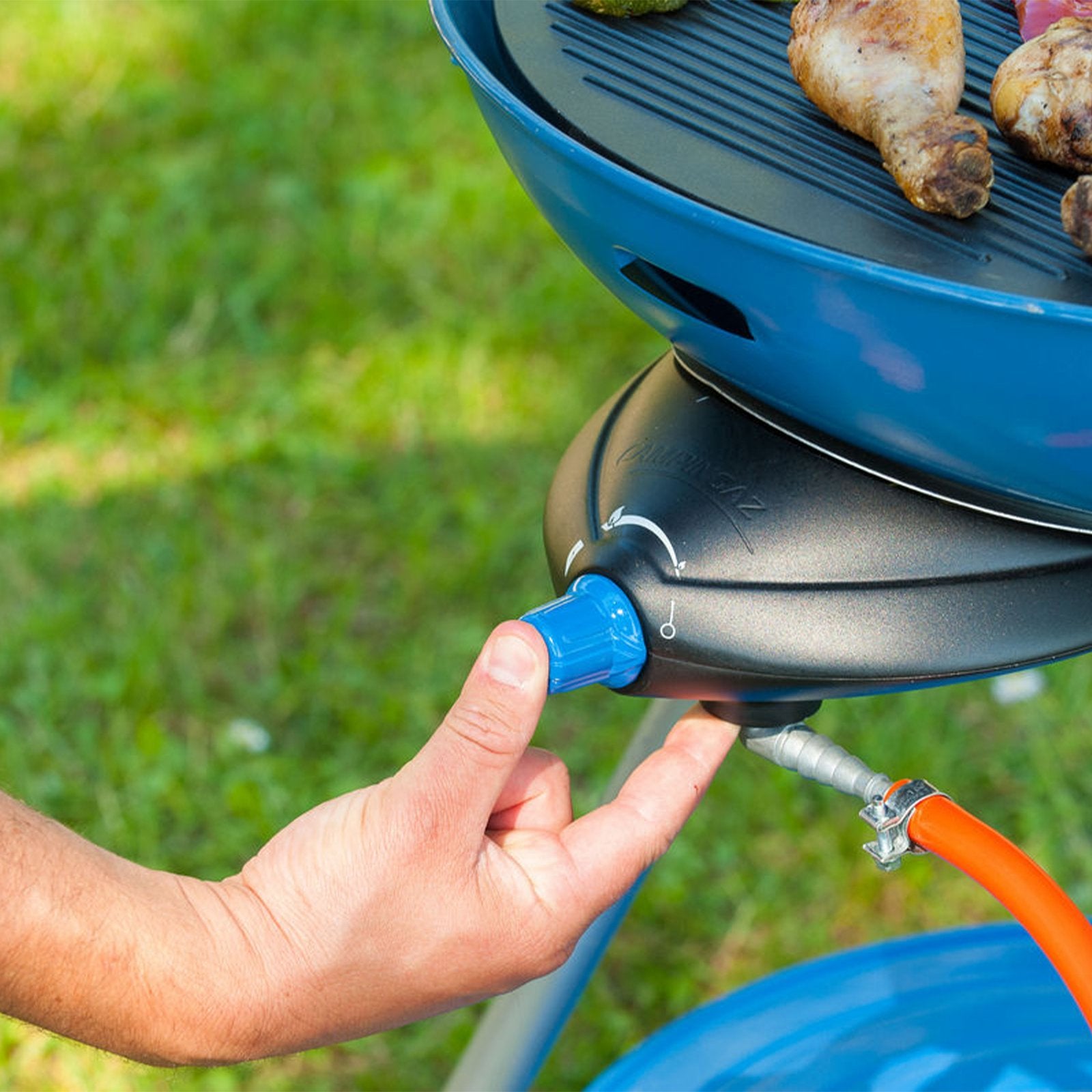 Fornello da campeggio "Party Grill 600" per viaggio trasportabile con griglia