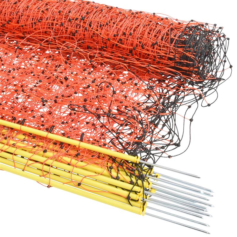 Rete recinto elettrico arancione per pecore h 90 cm x 50 mt