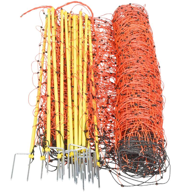 Rete recinto elettrico arancione per pecore h 90 cm x 50 mt