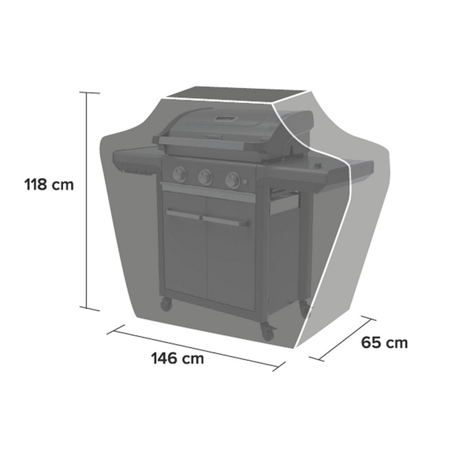 Copri BBQ "Premium" resistente per pioggia condensa e traspirante