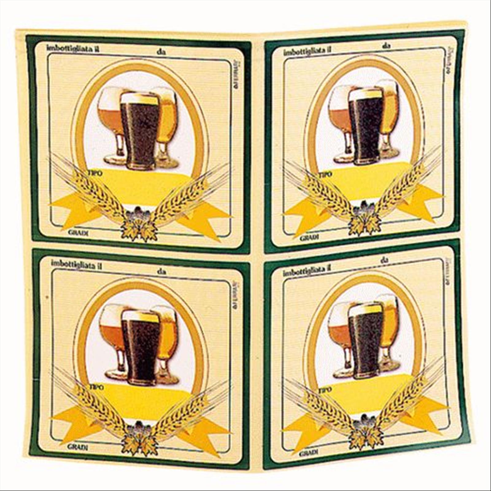 Etichette adesive x birra