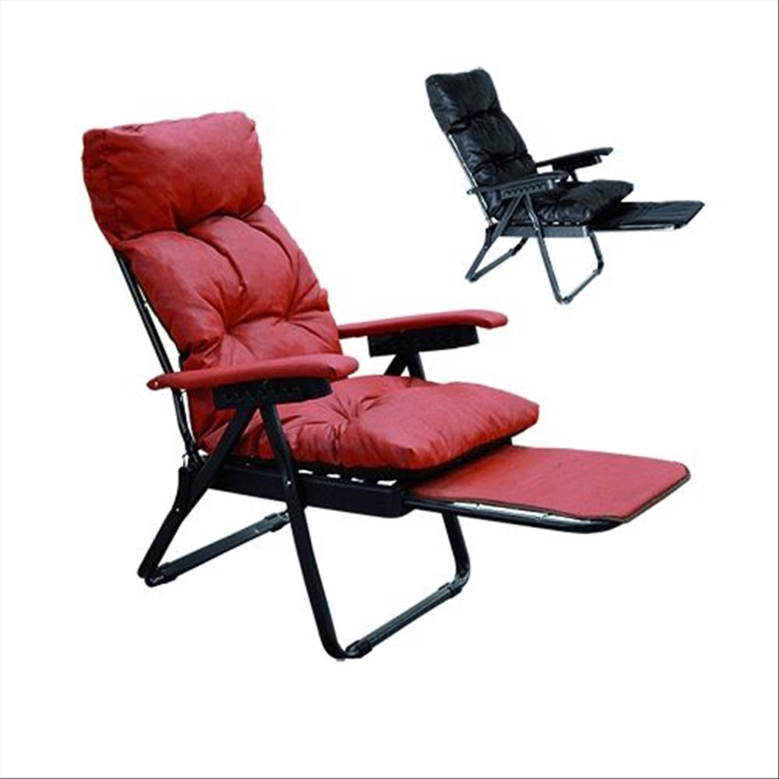 Sedia a sdraio in ecopelle colore bordeaux