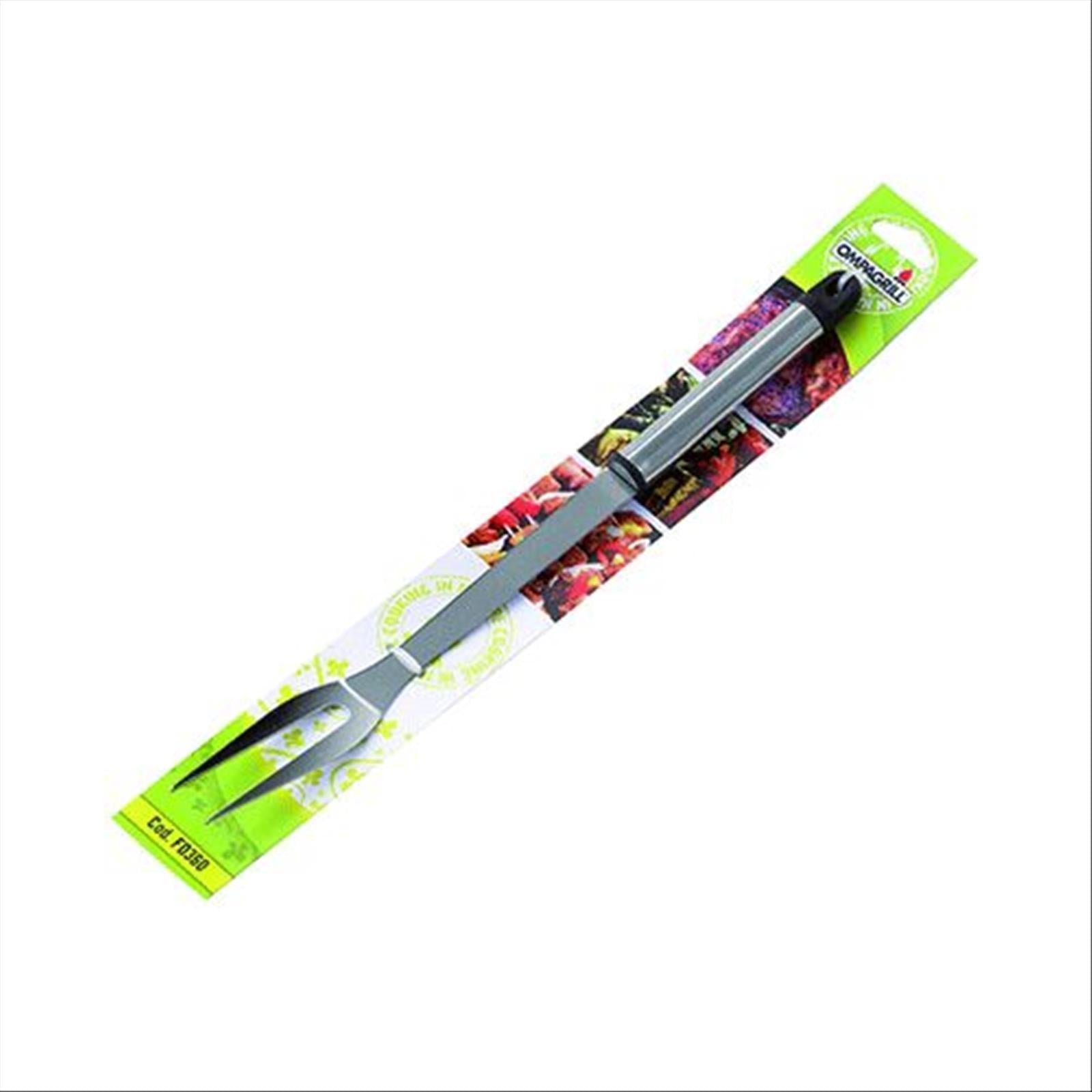 Accessori da barbecue set completo con pinza spazzola spatola forchettone spiedini in acciaio Inox