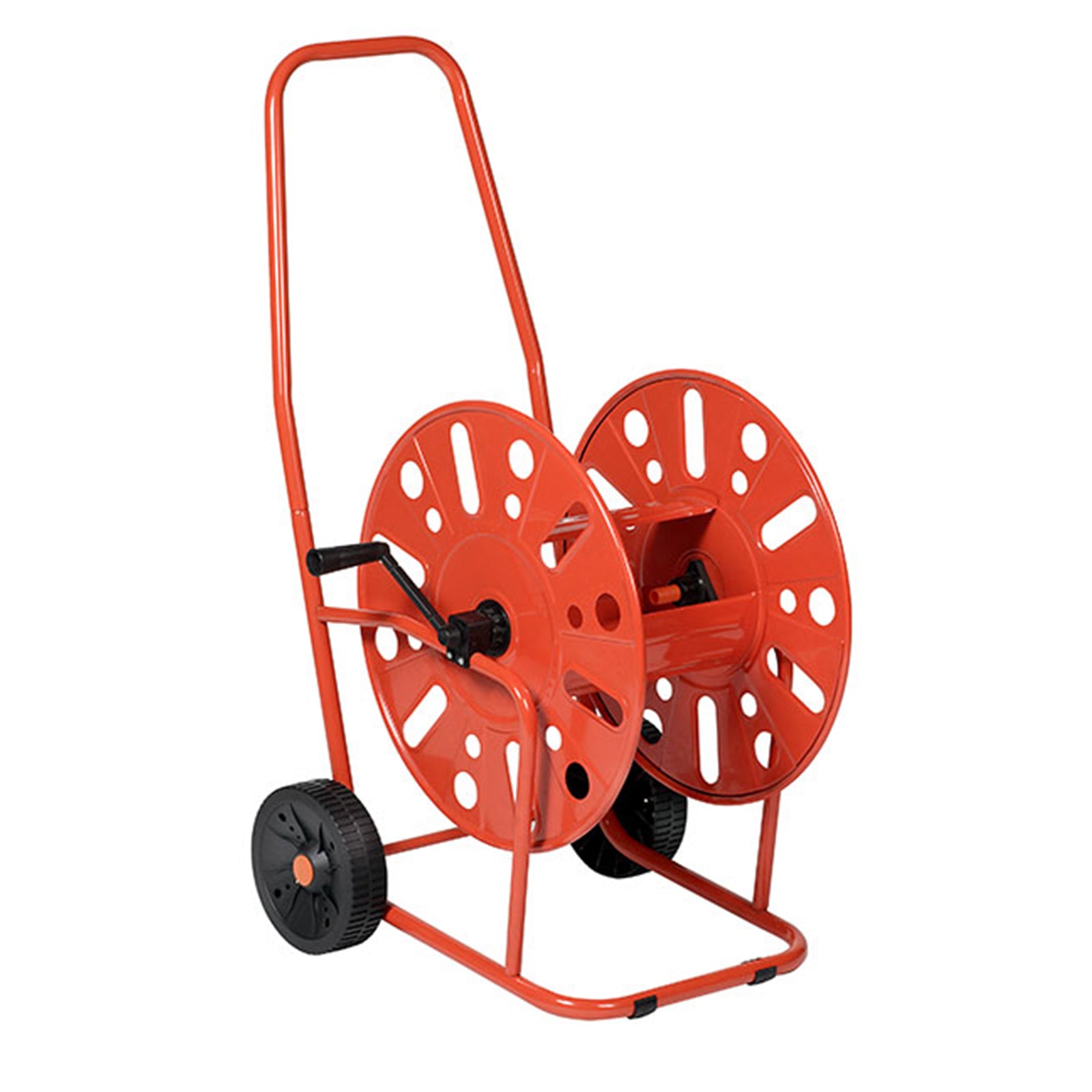 Avvolgitubo in acciaio con ruote professionale da 80 metri 3/4″ per irrigazione