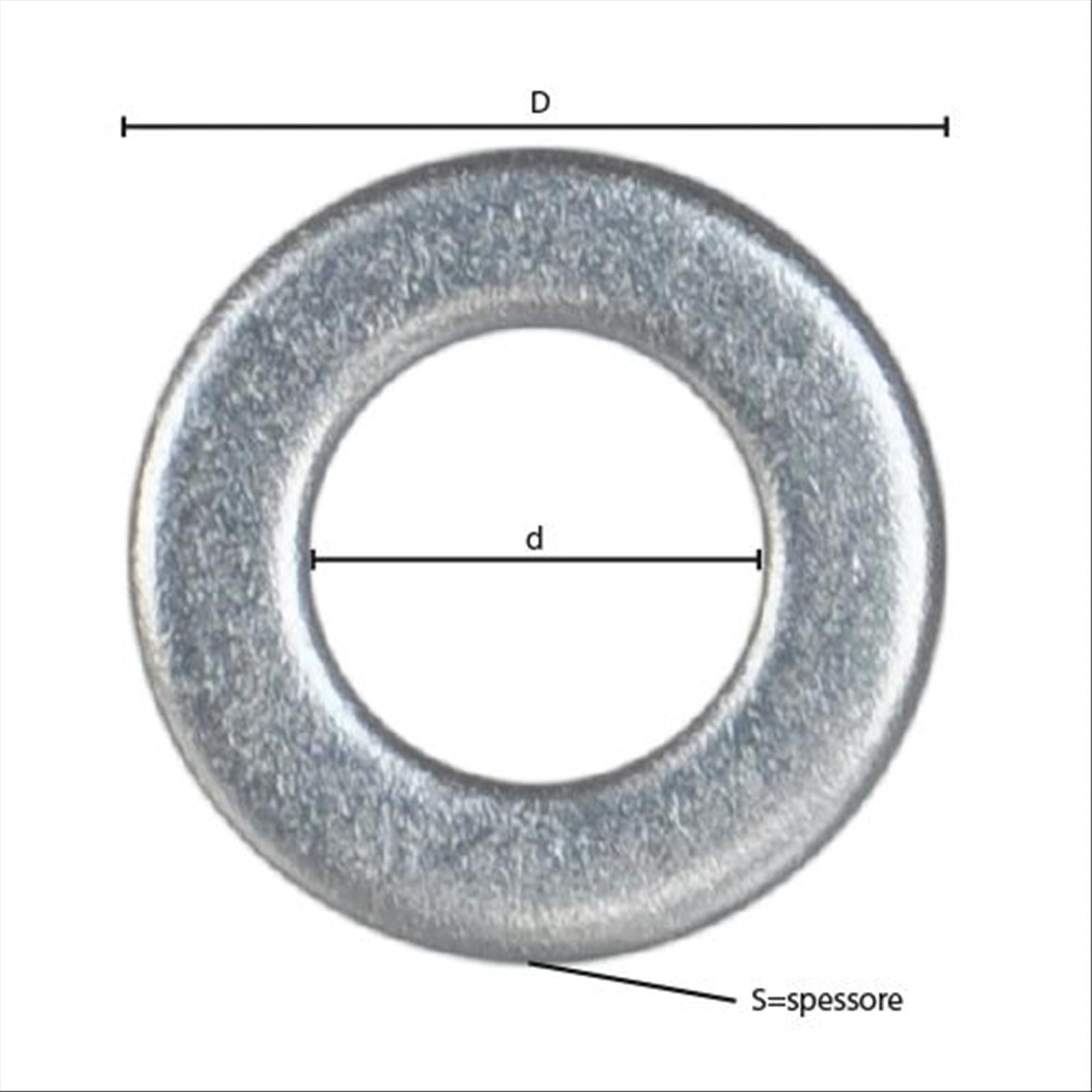 Rondelle piane a2-70 inox m 8