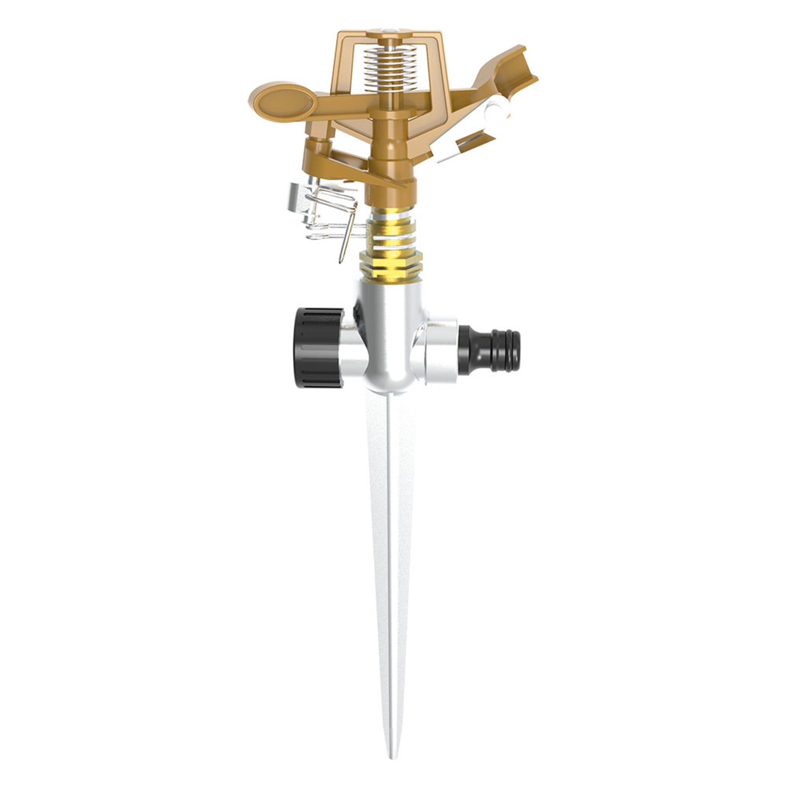 Irrigatore metallico con puntale a settore variabile per irrigazione e giardinaggio da 1/2"