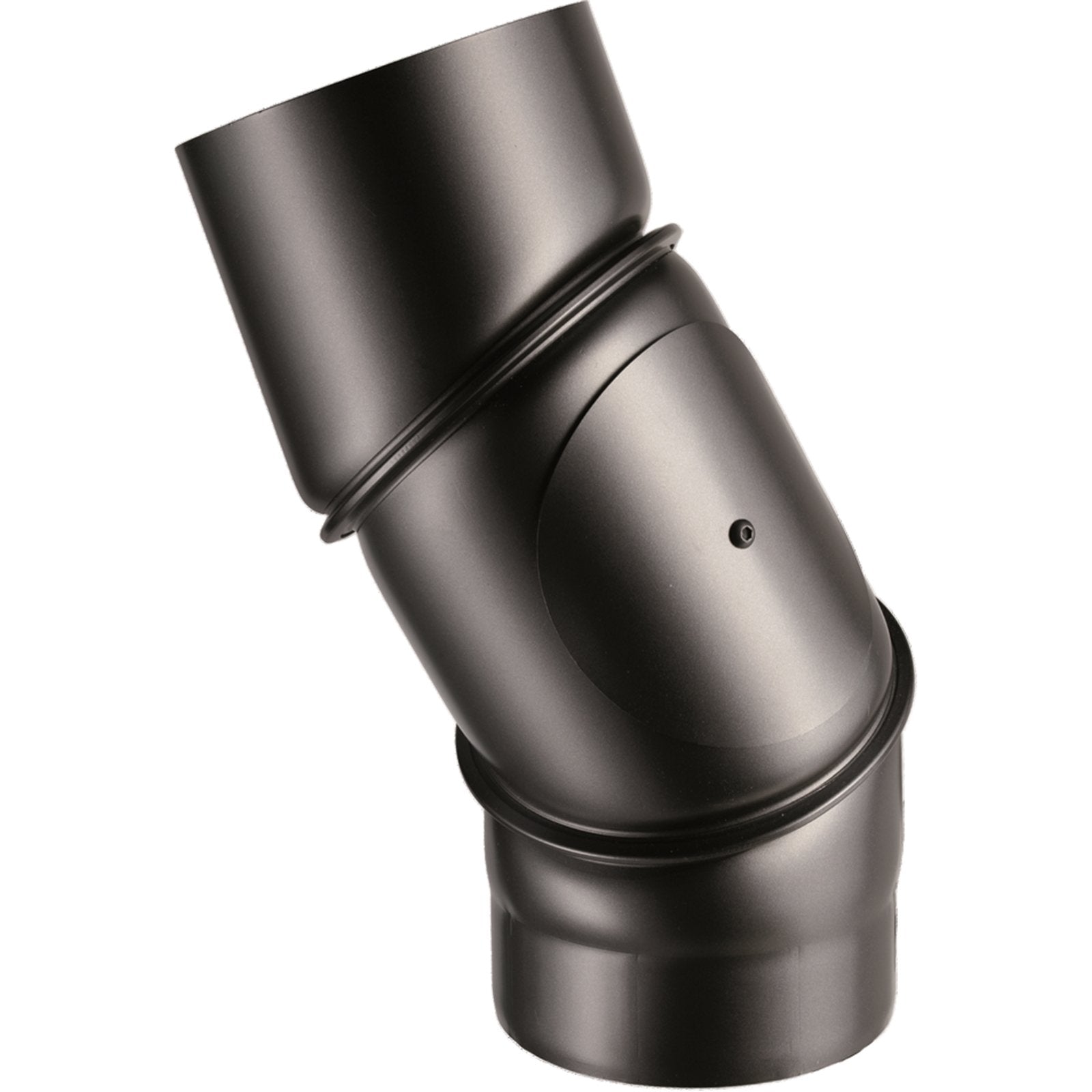 Curva a gomito orientabile con ispezione 0° a 90° per canna fumaria stufa a legna in acciaio da 2 mm