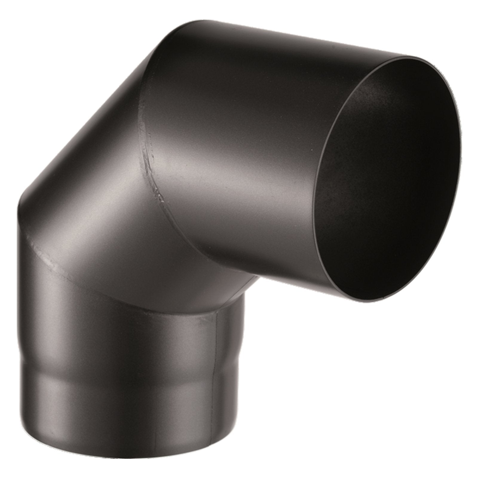 Curva a gomito per canna fumaria stufa a legna in acciaio nero da 2 mm