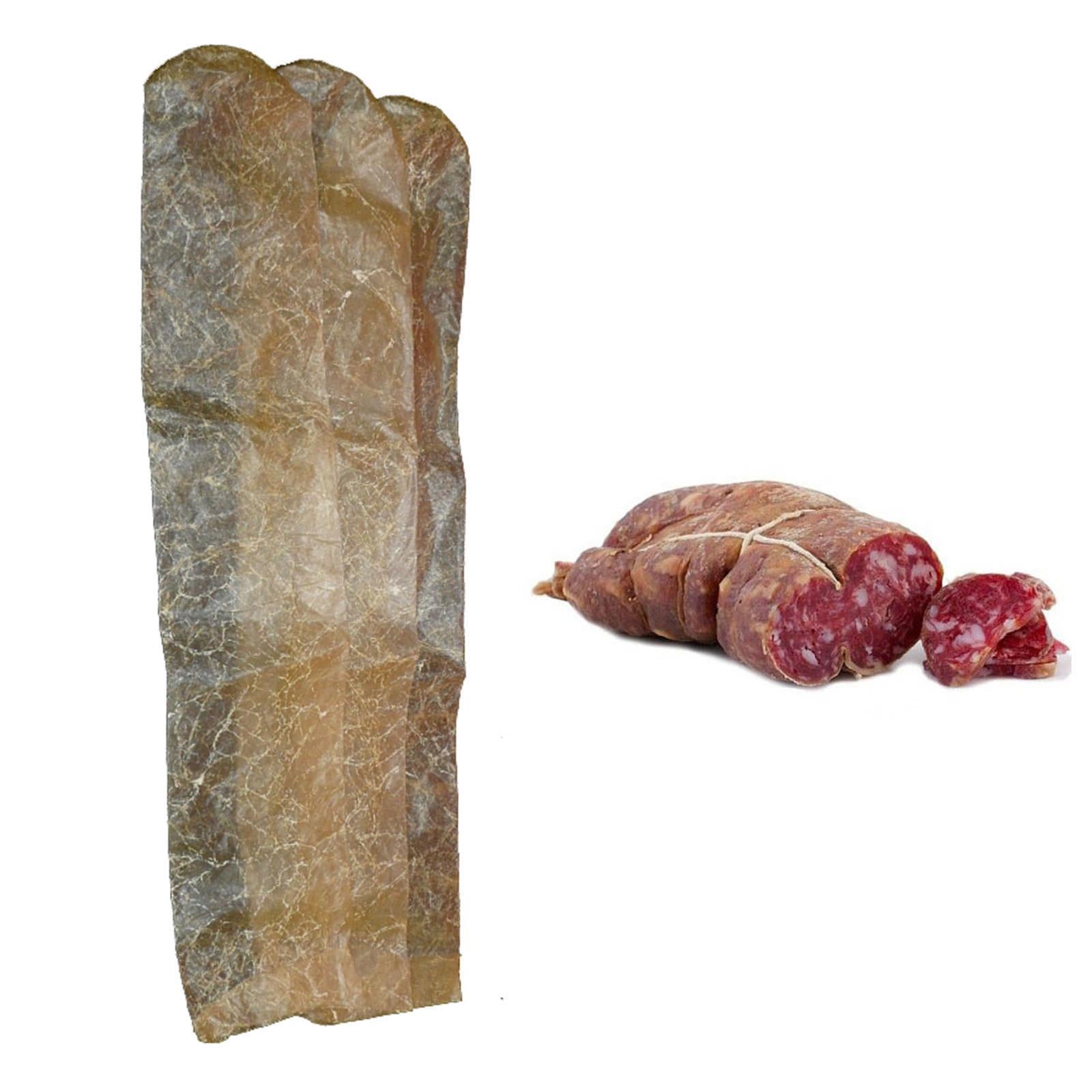 10 pz collati veli dritti sacchetto insaccati salumi soppressata budello budella cm 8,5x30