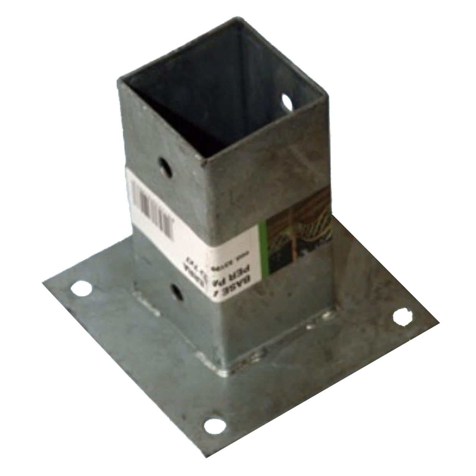 BASE BASI PIASTRA A TERRA PER PALI PALO STACCIONATA IN LEGNO LASA QUADRATO CM7.3x7.3 cm