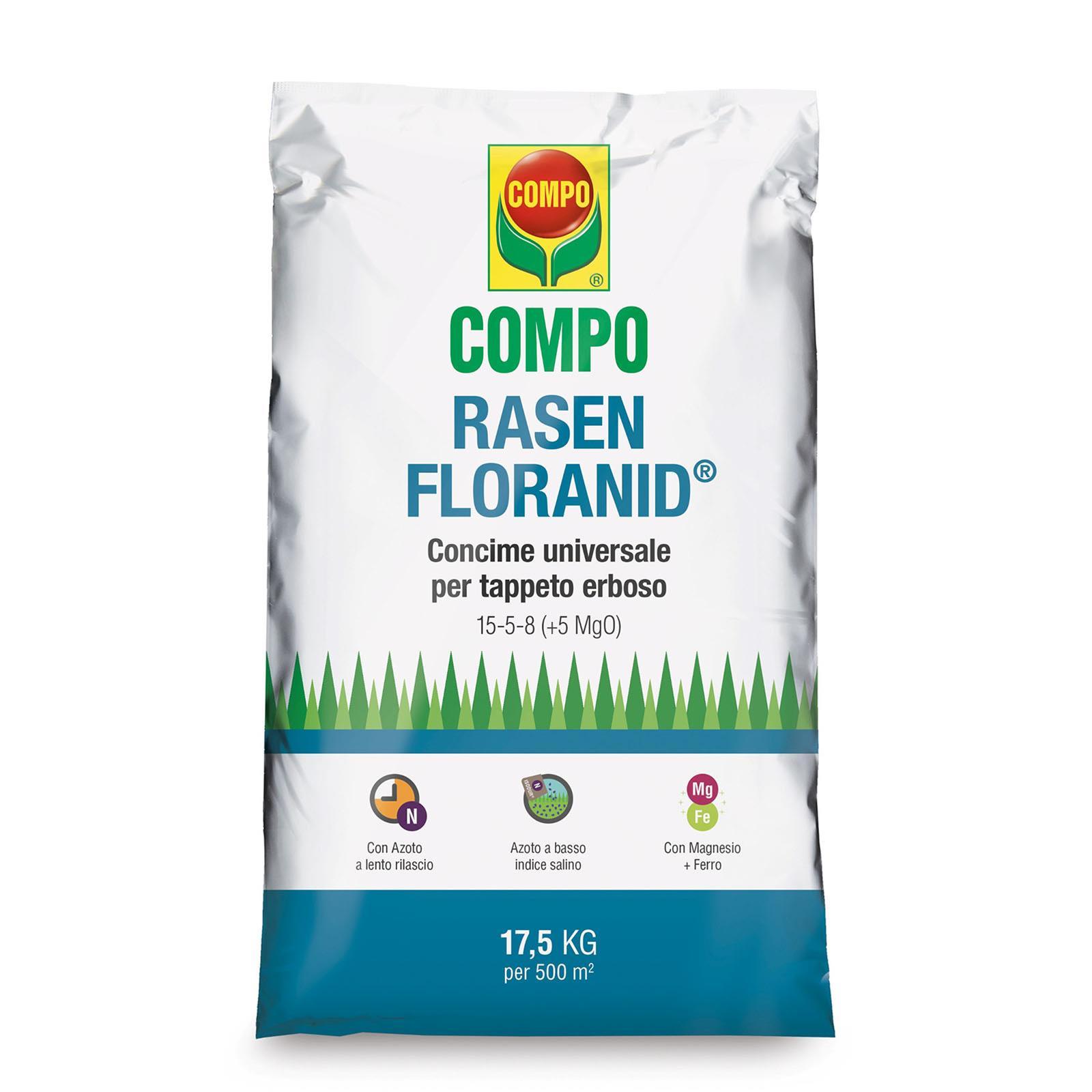 Compo rasen floranid universale concime granulare prato giardino kg.17