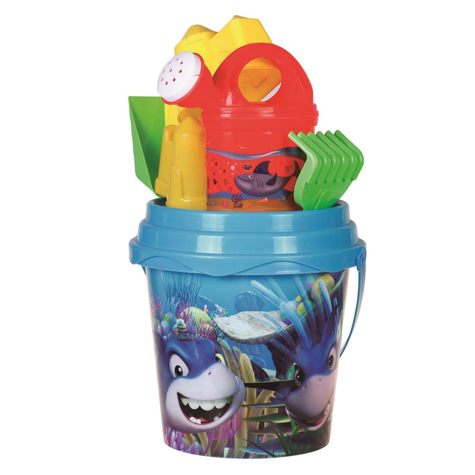 Secchiello da mare per Bambini con formine setaccio paletta e rastrello