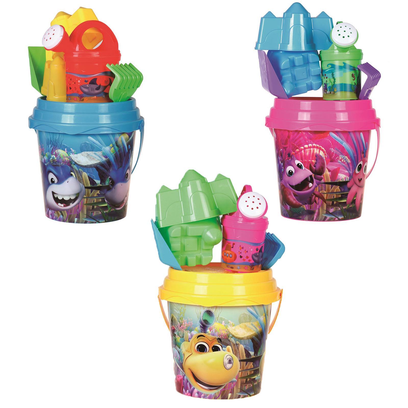 Secchiello da mare per Bambini con formine setaccio paletta e rastrello