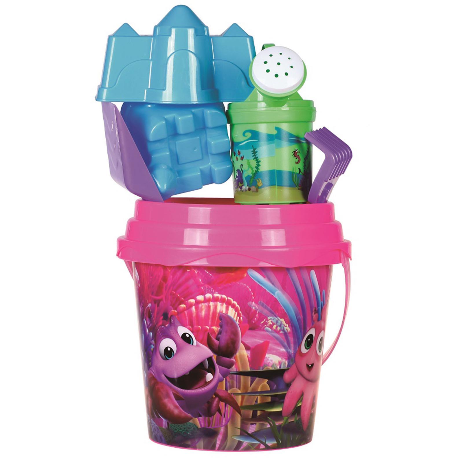 Secchiello da mare per Bambini con formine setaccio paletta e rastrello