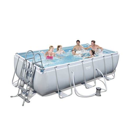 Piscina rettangolare 404 x 201cm h100 con pompa e scaletta da giardino
