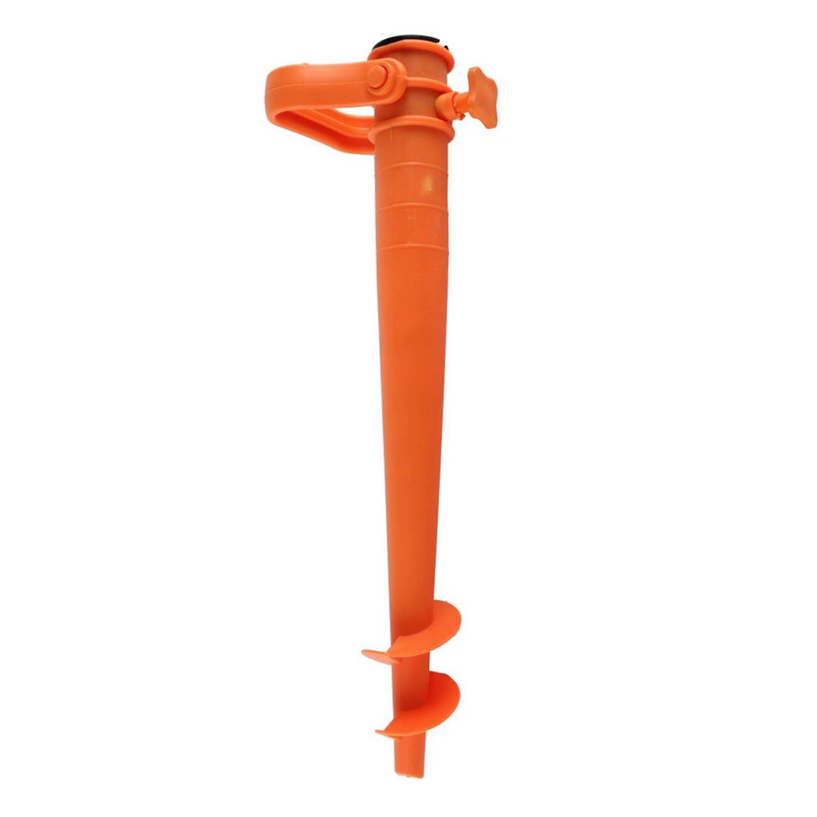 Picchetto porta ombrellone con punta a trivella, modello universale h 39 cm per mare e campeggio