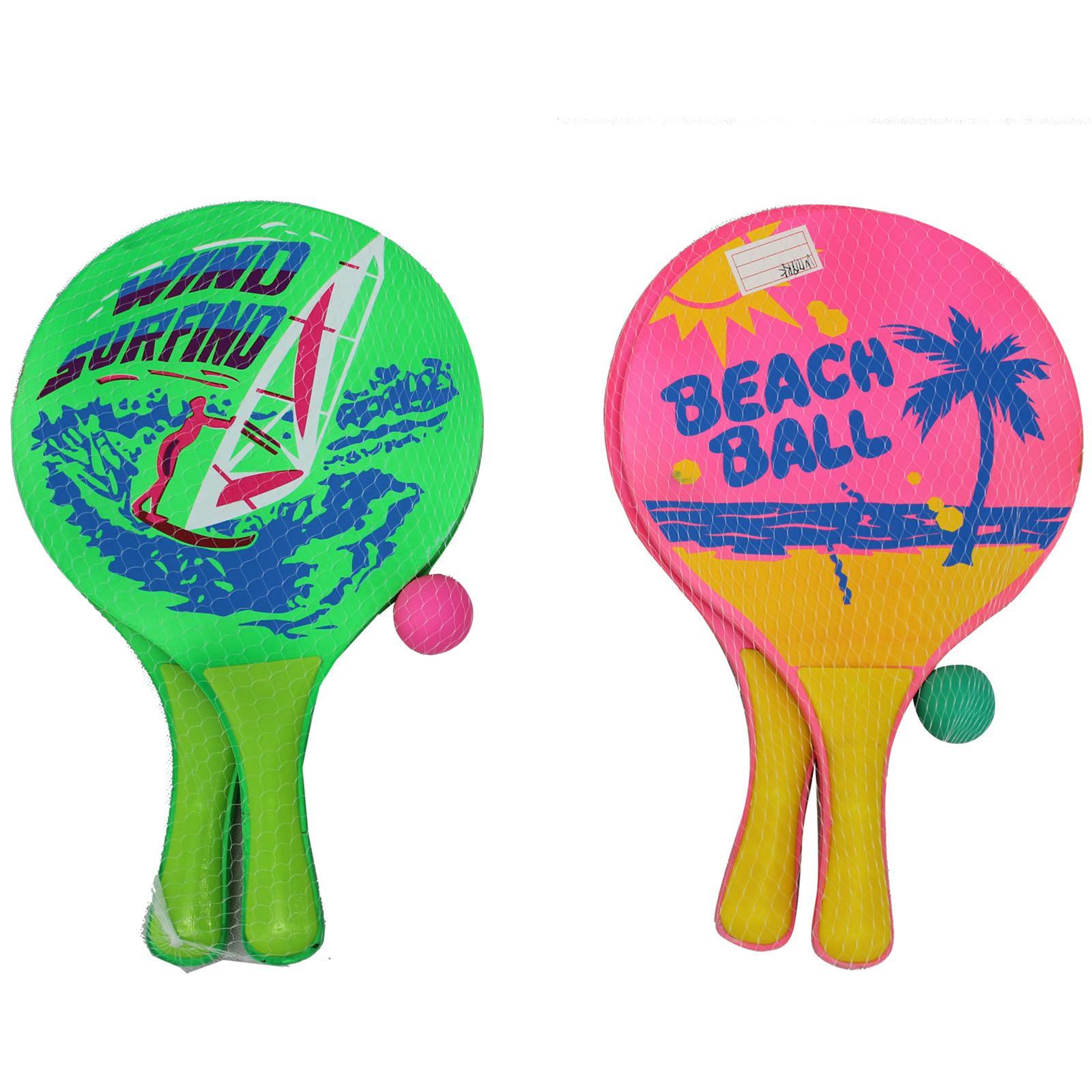 Set racchettoni in legno con pallina gioco racchette da spiaggia e mare
