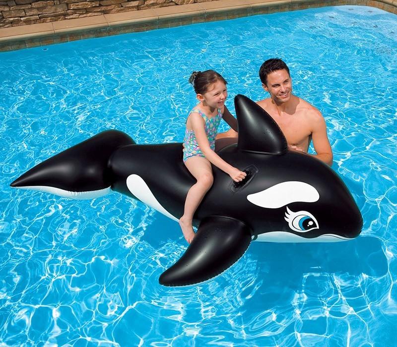 Gonfiabile cavalcabile Orca assassina da mare e piscina 190 x 92 cm