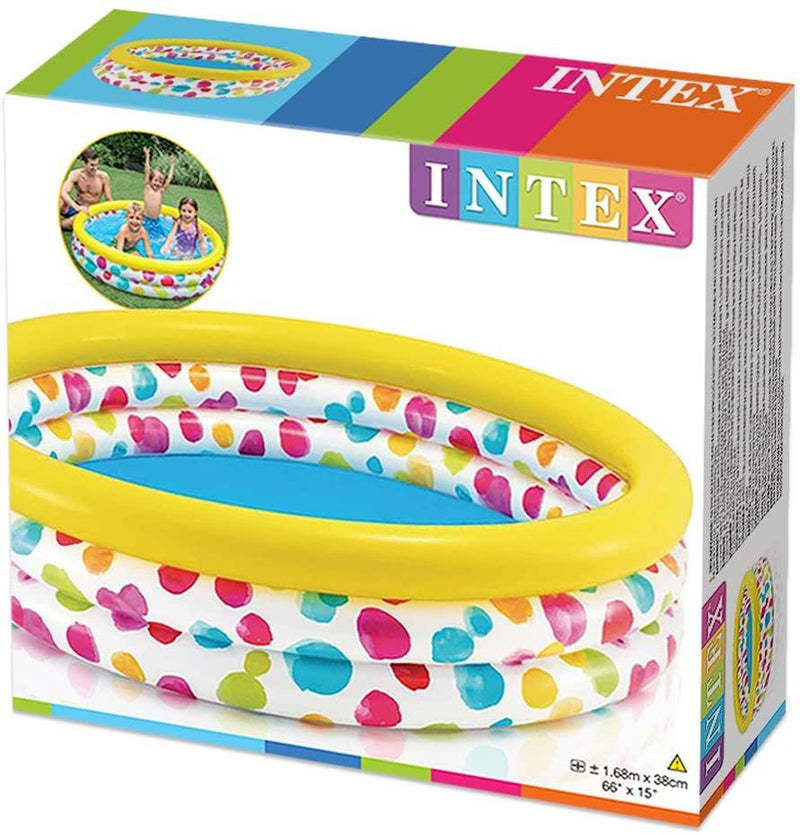 Piscina gonfiabile per bambini Intex Onda colorata con 3 anelli