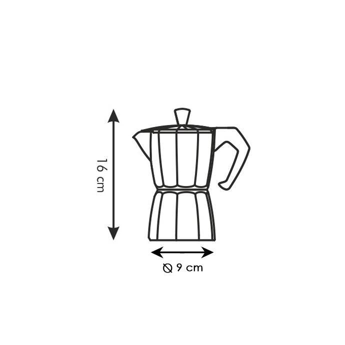 Moka Express caffettiera linea "Paloma" in alluminio per caffè