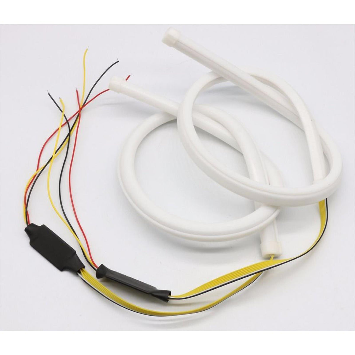 Pz 2 luci luce led flessibile diurne posizione frecce drl stricia audi sequenziali (taglia unica - rosso righe)